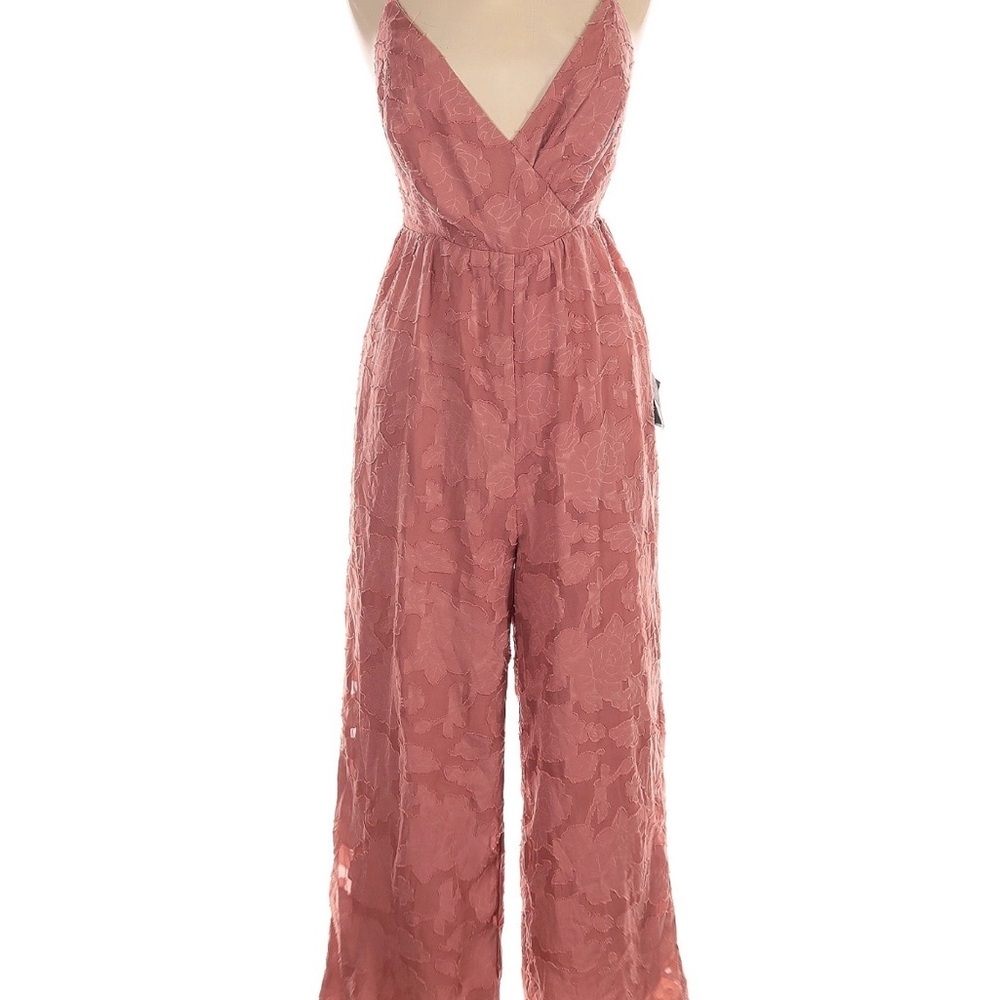 Lulu's Dusty Rose Lace Jumpsuit